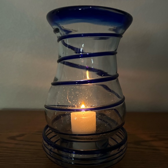 Blown Glass Candleholder from Cabo San Lucas - Picture 4 of 12